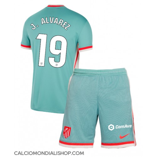 Maglie da calcio Atletico Madrid Julian Alvarez #19 Seconda Maglia Bambino 2024-25 Manica Corta (+ Pantaloni corti)